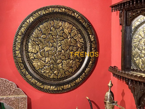 Floral Brass Wall Plate