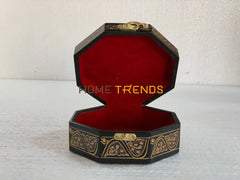 Black And Gold Octagonal Large Jewelry Box Boxes