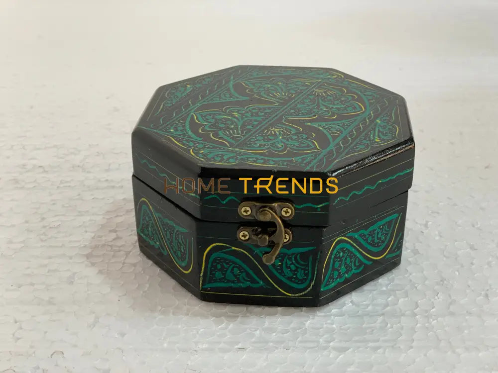 Black And Green Octagonal Large Jewelry Box Boxes