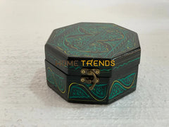 Black And Green Octagonal Small Jewelry Box Boxes