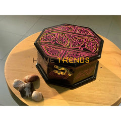 Black And Purple Live Edge Octagonal Jewelry Box Boxes