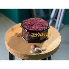 Black And Purple Live Edge Octagonal Jewelry Box Boxes