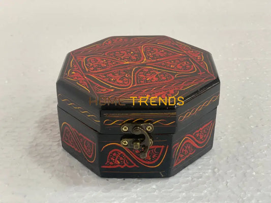 Black And Red Octagonal Large Jewelry Box Boxes