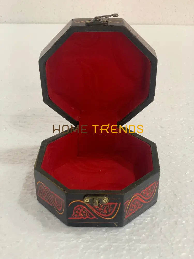 Black And Red Octagonal Large Jewelry Box Boxes
