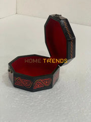 Black And Red Octagonal Small Jewelry Box Boxes