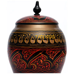 Black Red Medium Nakshi Candy Jar Jars