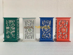 Blue And White Flower Wooden Lamp Lamps