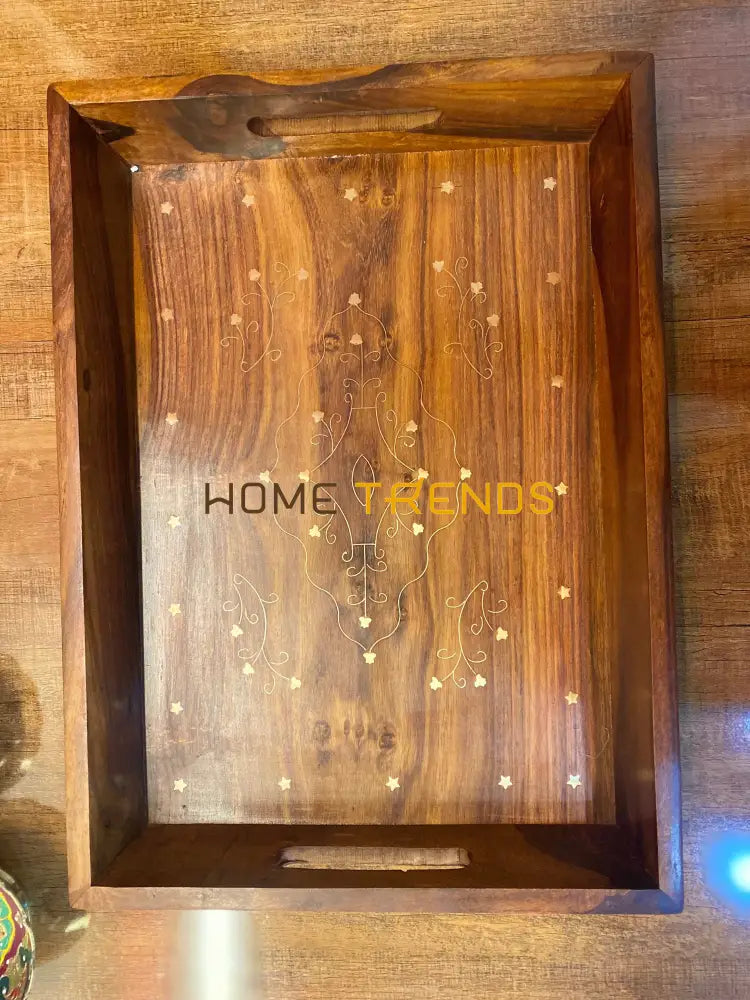 Brass Large Tray Set Serving Trays