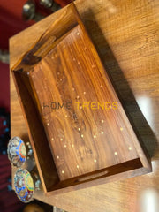 Brass Large Tray Set Serving Trays