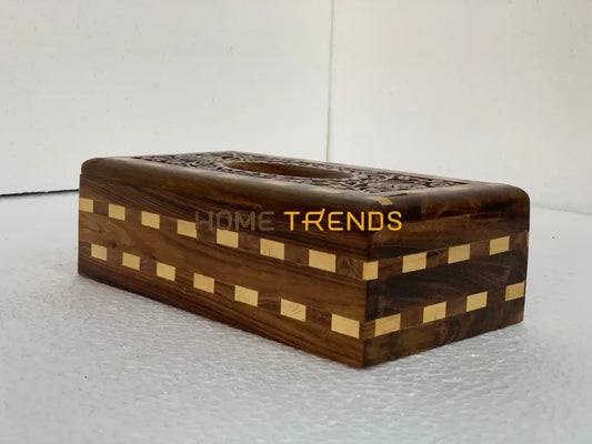 Brown Checkered Design Tissue Box Boxes