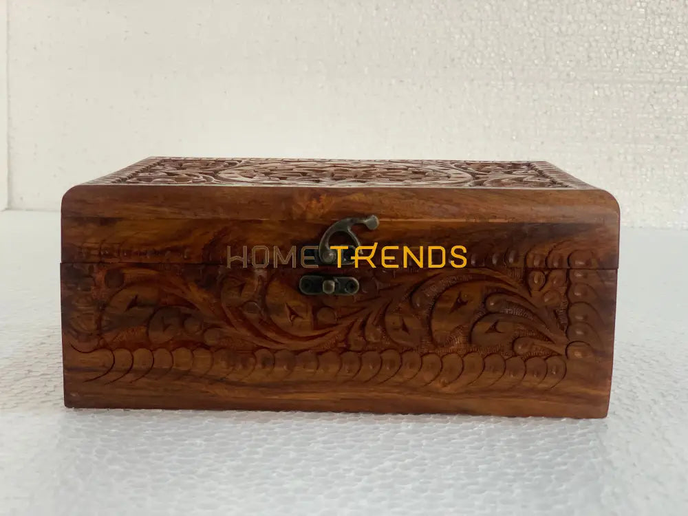 Brown Circle Flower Jewelry Box Boxes