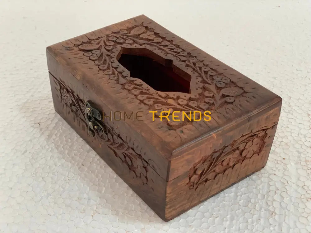 Brown Cut Edge Top Large Tissue Box Boxes