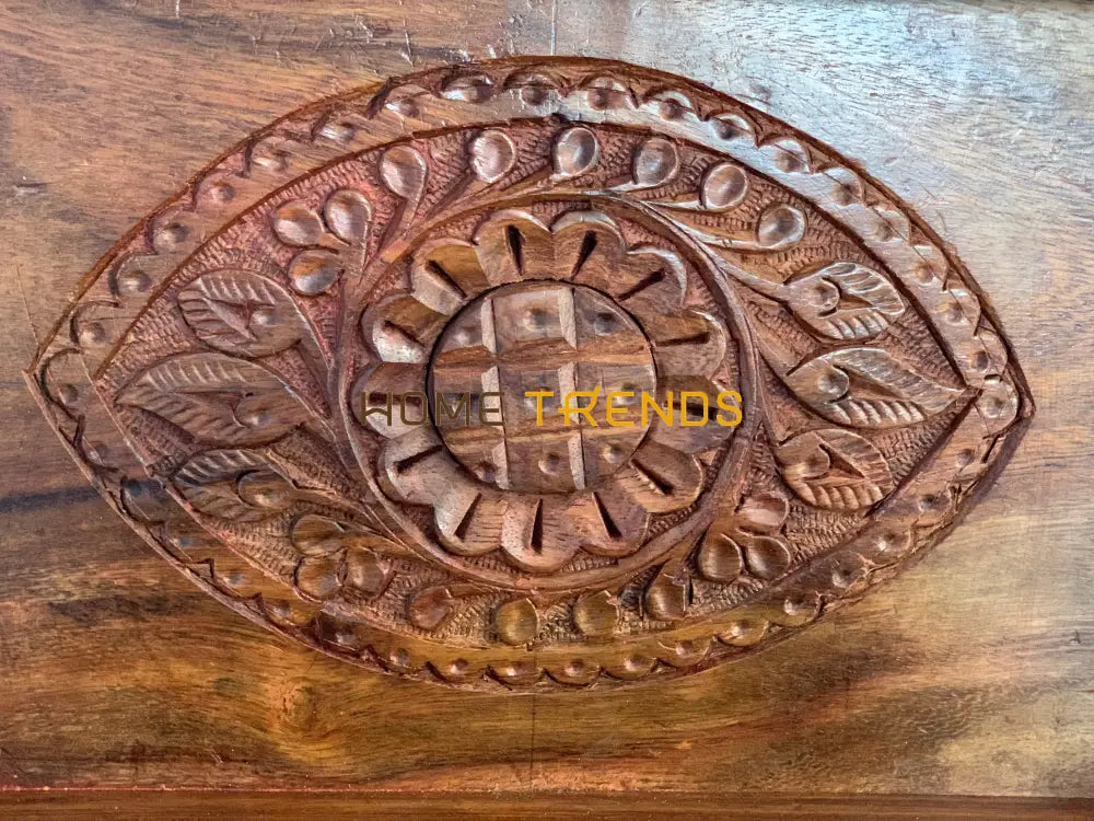 Brown Floral Eye Design Jewelry Box Boxes