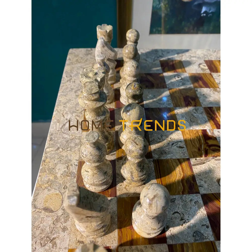 Brown Onyx Large Chess Board Games