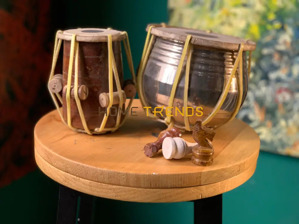 Brown Traditional Large Tabla Set Of 2 Miscellaneous Decor
