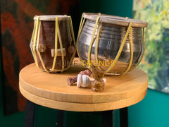 Brown Traditional Large Tabla Set Of 2 Miscellaneous Decor