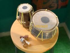 Brown Traditional Large Tabla Set Of 2 Miscellaneous Decor