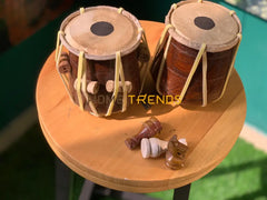 Brown Traditional Medium Tabla Set Of 2 Miscellaneous Decor