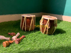 Brown Traditional Medium Tabla Set Of 2 Miscellaneous Decor