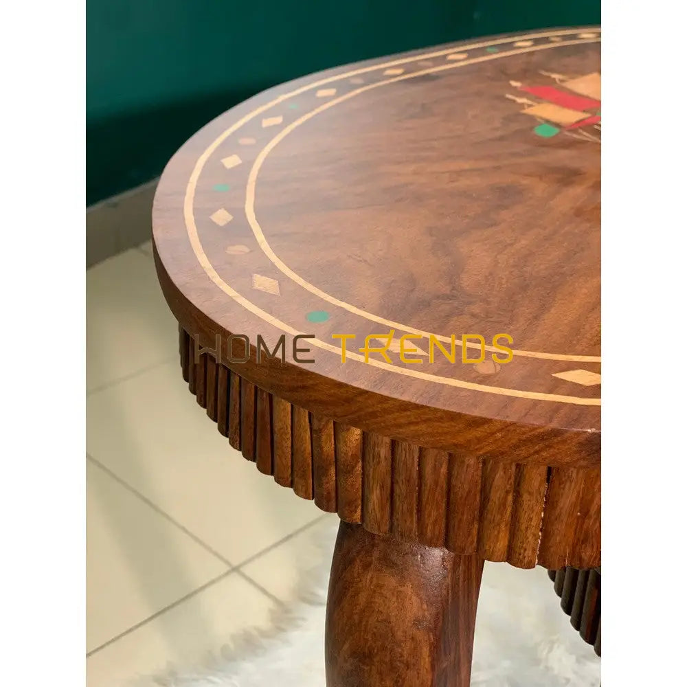 Captain Ship Inlay Nesting Table Set Of 3 Tables