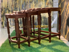 Casa Wooden Paisley Nesting Table Set Of 4 Tables