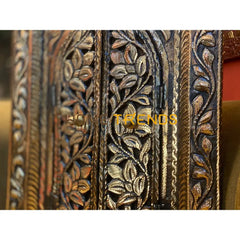 Copper Collection Black And Gold Floral Door 12 X 24 Wall Mirror Decors