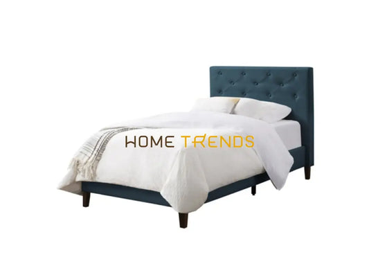 CorLiving Nova Ridge Blue Tufted Upholstered Bed