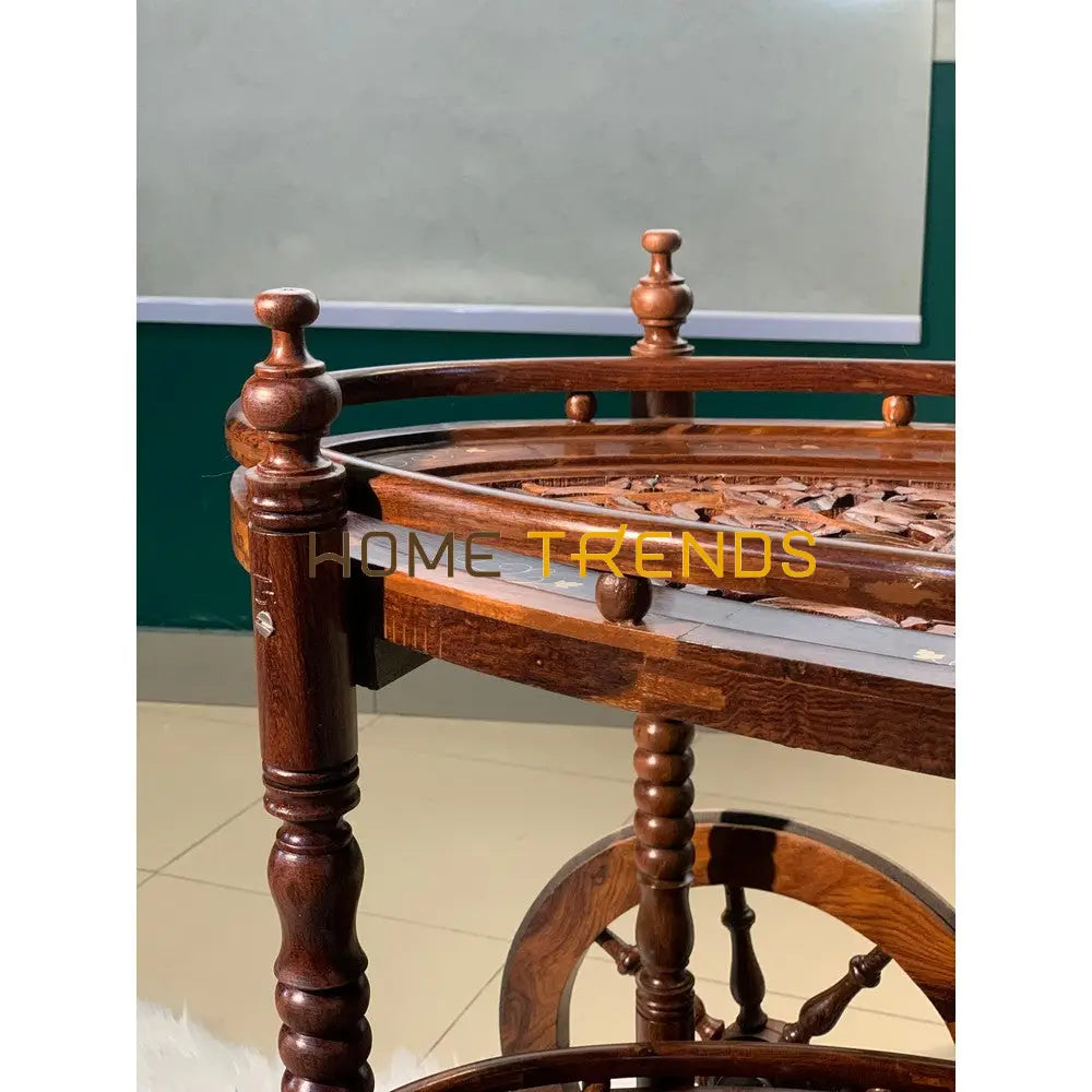 Diana Solid Wood Mesh Top Tea Trolley