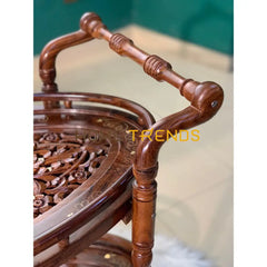 Diana Solid Wood Mesh Top Tea Trolley