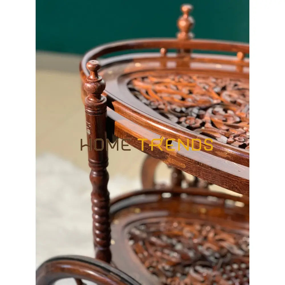 Diana Solid Wood Mesh Top Tea Trolley