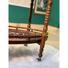 Diana Solid Wood Mesh Top Tea Trolley