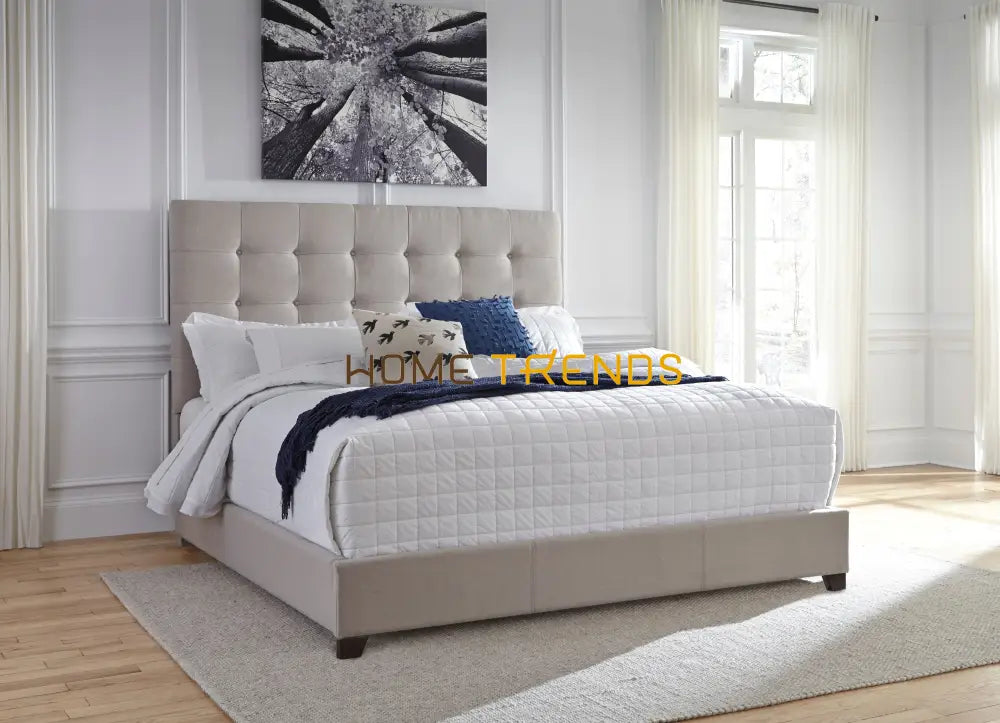 Dolante Queen Upholstered Bed With Square Button Tufting