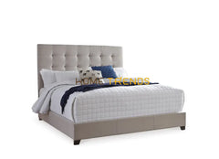 Dolante Queen Upholstered Bed With Square Button Tufting