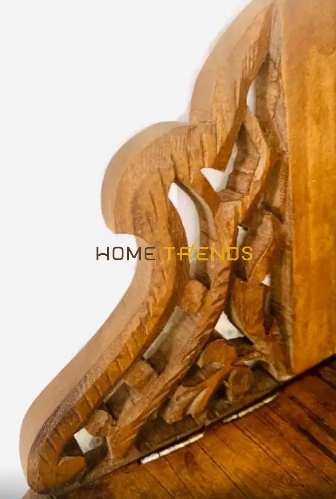 Floral Design Solid Wood Corner Wall Mount Shelf Mounts