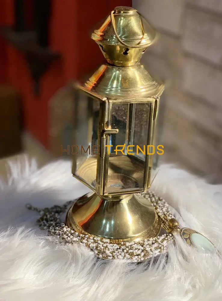 Golden Brass 8 Candle Lantern Stands