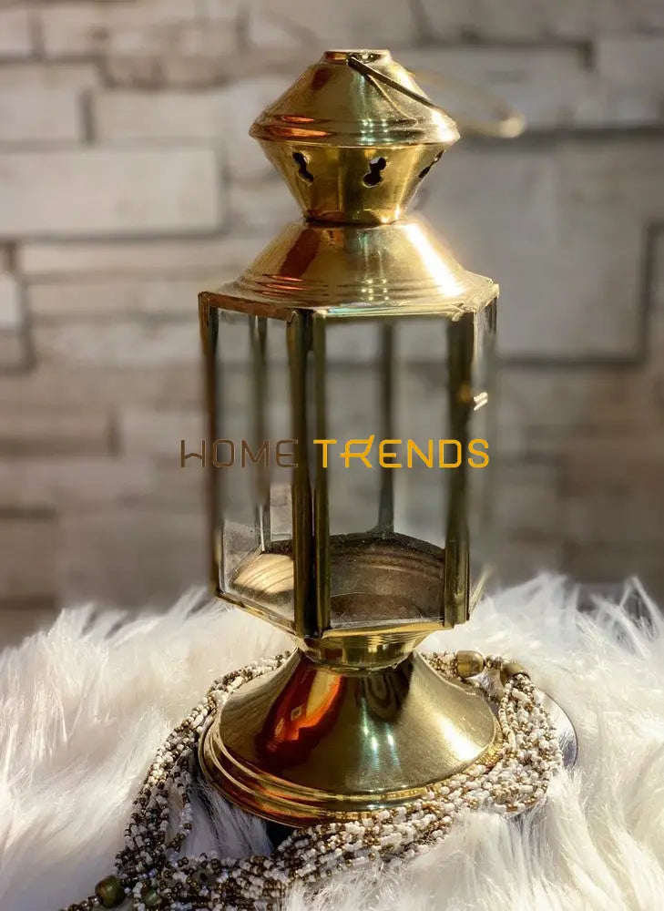 Golden Brass 8 Candle Lantern Stands