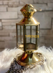Golden Brass 8 Candle Lantern Stands