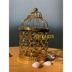 Golden Cage Candle Holder Stands