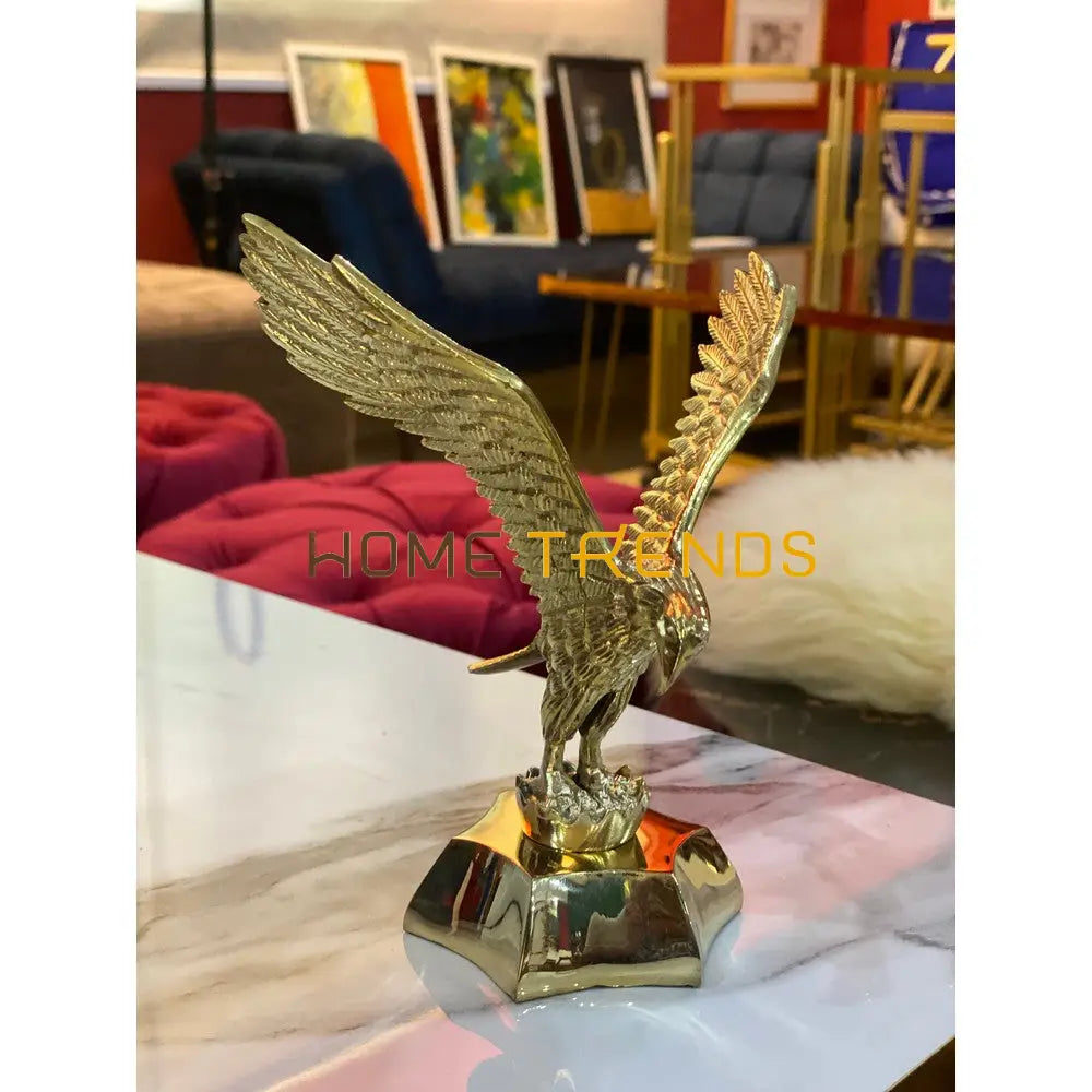 Golden Solid Metal Eagle Sculptures & Monuments