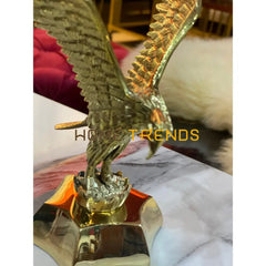 Golden Solid Metal Eagle Sculptures & Monuments