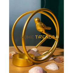 Golden Sparrow Candle Holder Stands