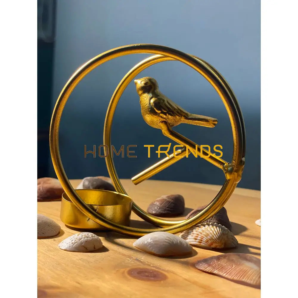 Golden Sparrow Candle Holder Stands