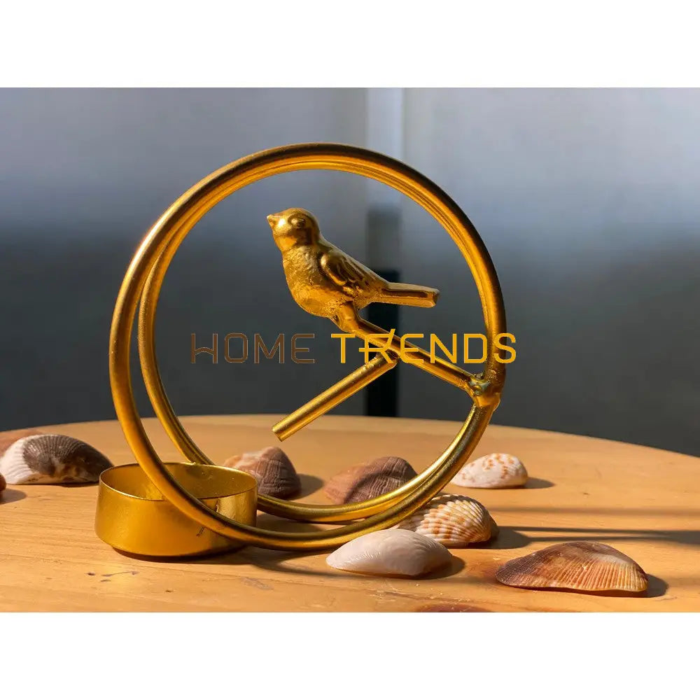 Golden Sparrow Candle Holder Stands