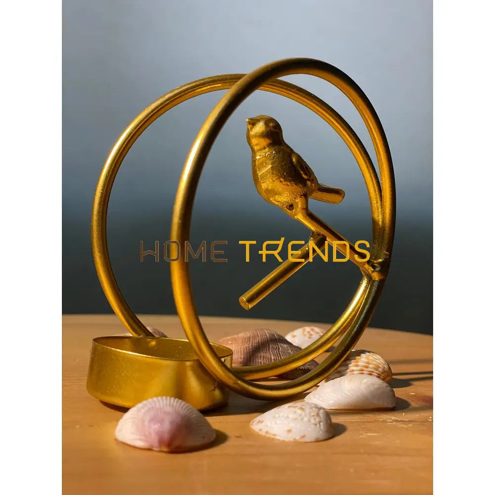 Golden Sparrow Candle Holder Stands