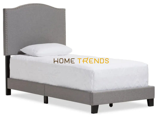 Gray Linen Upholstered Bed