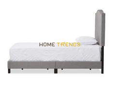 Gray Linen Upholstered Bed