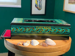 Green And Black Nakshi Tissue Box Boxes