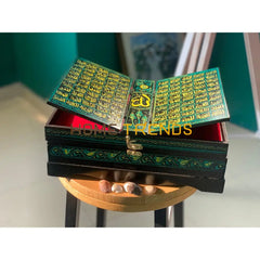 Green Quran Sharif Rehal Box