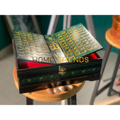 Green Quran Sharif Rehal Box