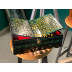 Green Quran Sharif Rehal Box
